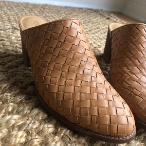 Madewell The Harper Braided Mule. Leather. Size 7.5